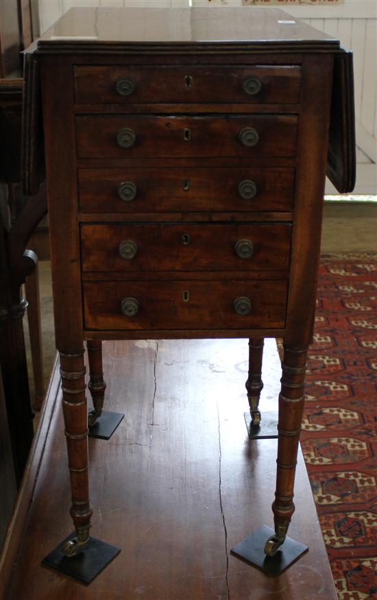George IV mahogany Pembroke work table